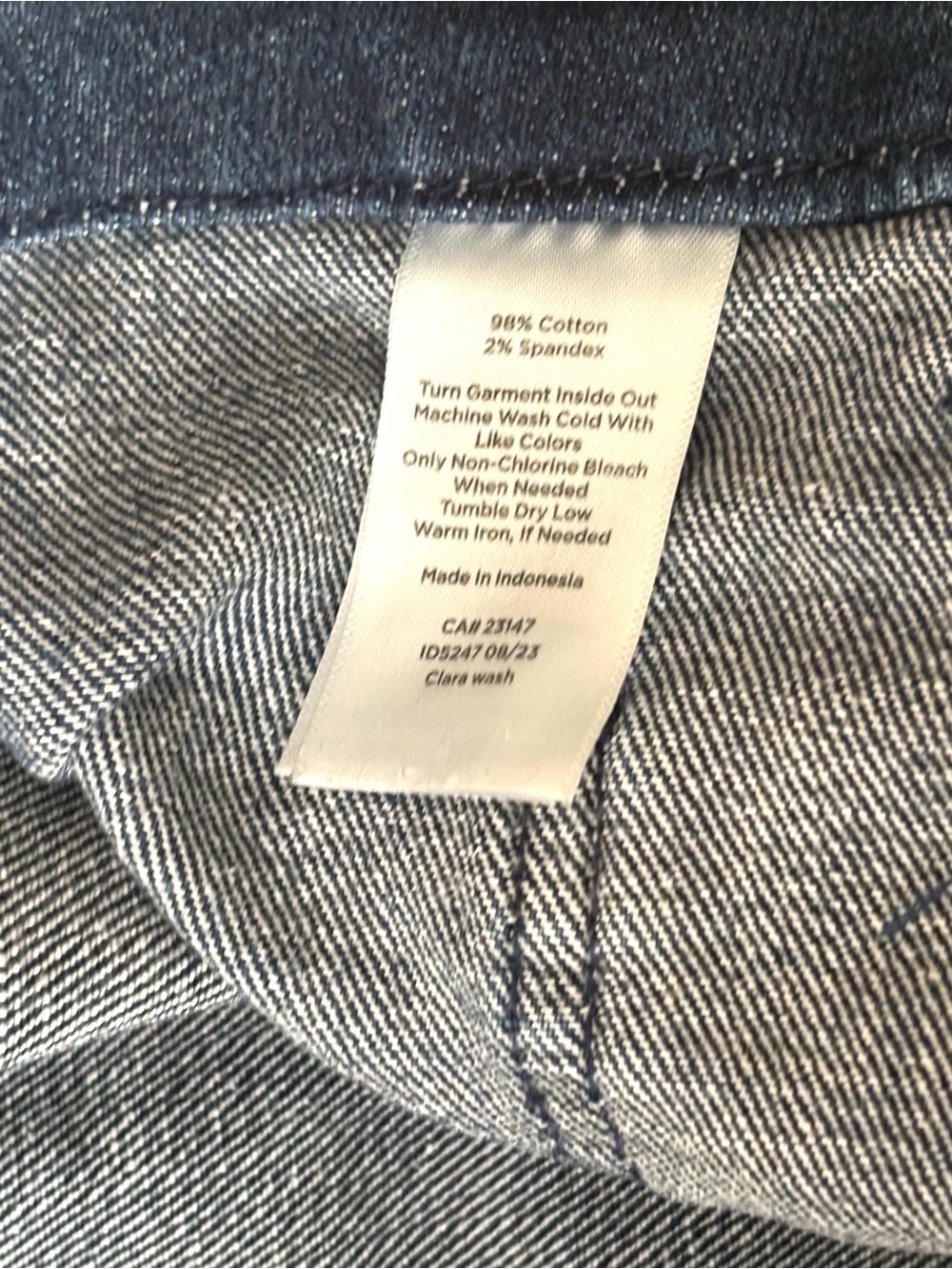 Talbots Relaxed Jean Trousers Size 14P Petite Blue Denim - Picture 4 of 4